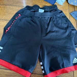 Adidas/Under Armour Kids Black and Red Shorts